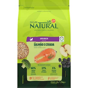 Guabi Natural Gatos Adulto Salmao/Cevada 1,5kg