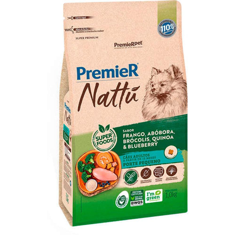 Premier Nattú Caes Ad. RP Frango/Abóbora 1 Kg