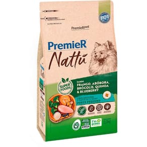 Premier Nattú Caes Ad. RP Frango/Abóbora 1 Kg