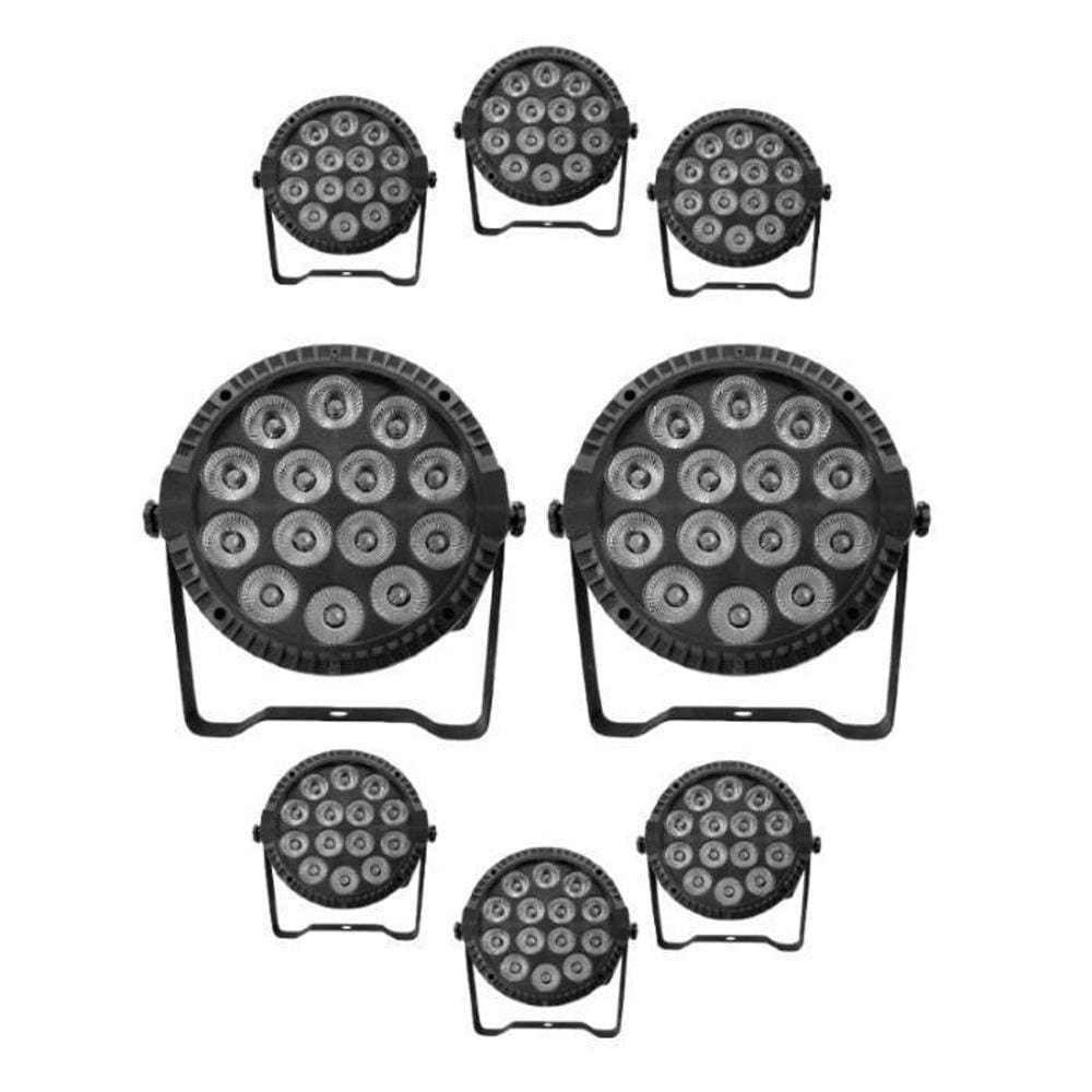 Kit 8 Par Led Slim 14X12W Rgbw
