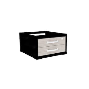Gaveteiro Aéreo 2 Gavetas Pandin P25tub - Nogueira/Preto