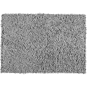 Tapete De Banheiro Quarto Corredor Algodão Retangular Vizapi Cotton Fluff 70X120Cm Cinza