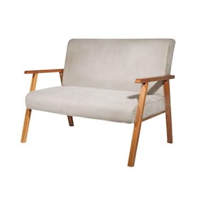 Namoradeira Decorativa Bally Veludo Bege - WD Decor