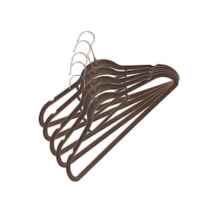 Cabide Veludo Vizapi Adulto Velvet com 5 42x23cm Com Barra Para Calca Cinza Claro