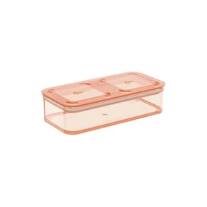 Pote Retangular Hermético Coza Modo Capacidade 530ml Cor Laranja Crush