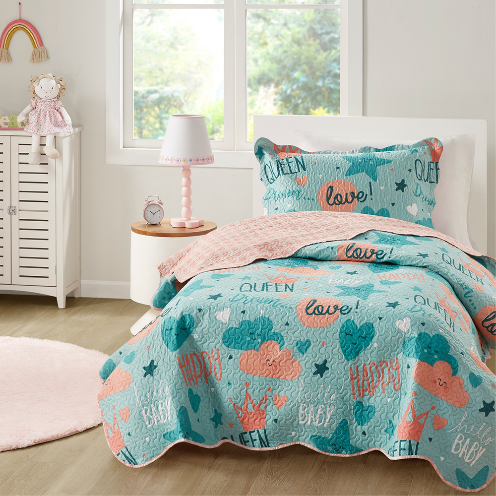 Kit Cobre Leito Colcha Solteiro 2 Peças Micropercal 150 Fios