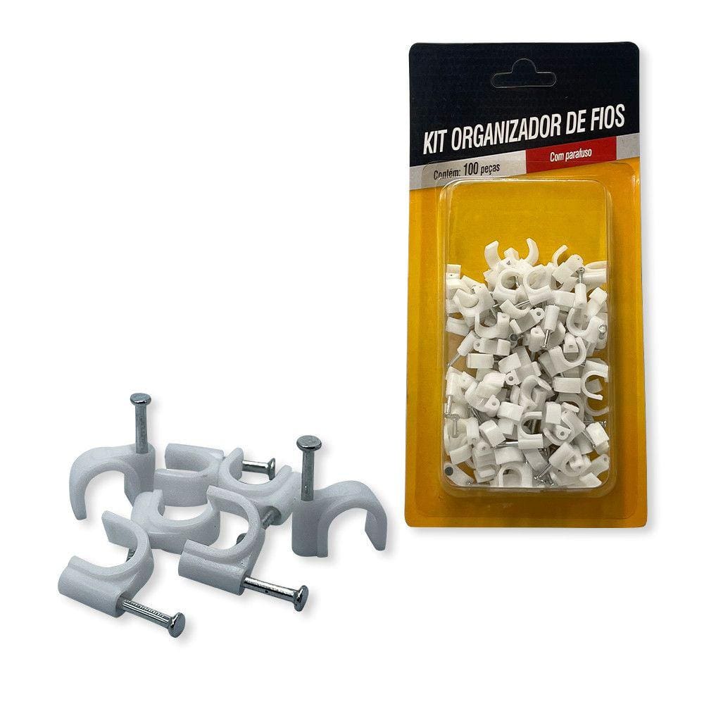 Miguelão Fixa Fio Ferramenta Fixador De Cabo 9 Mm C/ 100pçs