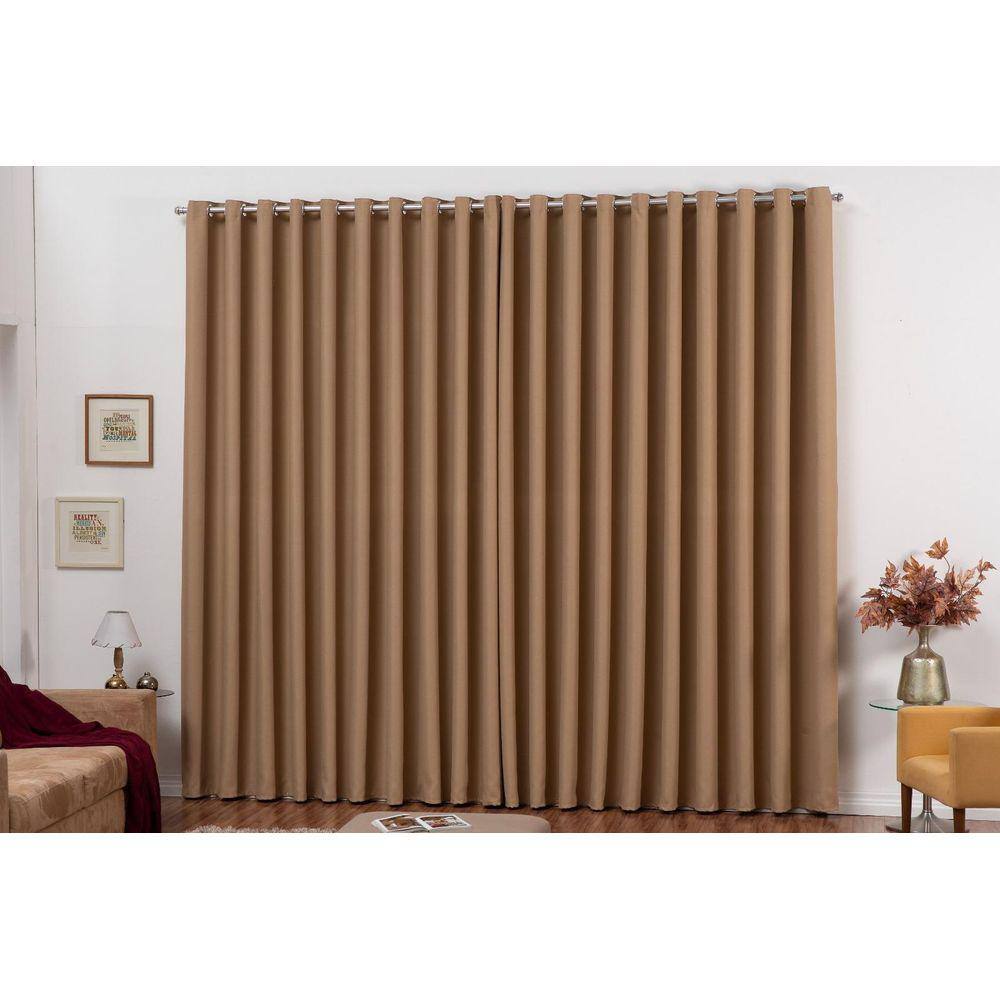 Cortina Blackout 4m x 2,8m Palha - Tecido com Ilhós