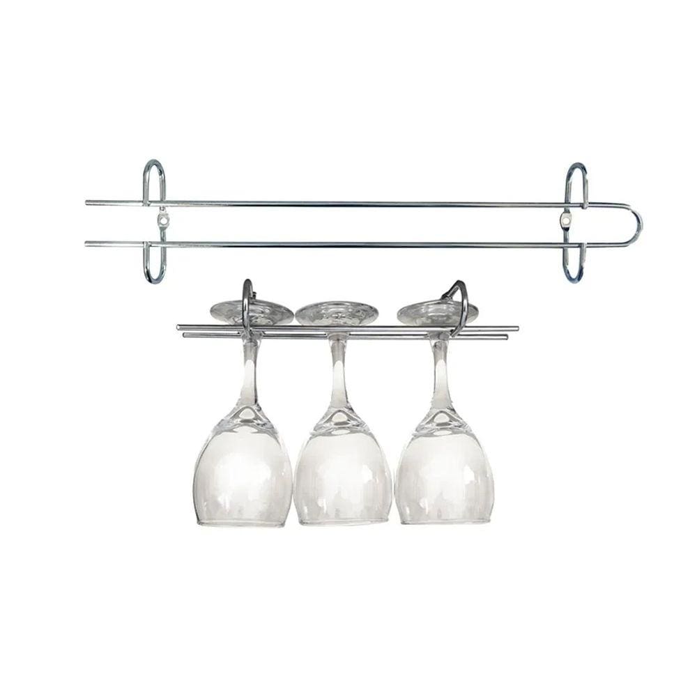 Porta Taças Reto Cromado 350mm Bredal