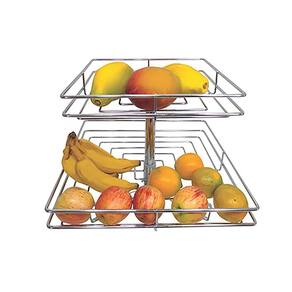 Fruteira de Mesa Quadrada Giratória Cromada Bredal
