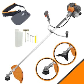 Roçadeira Lateral Á Gasolina Tekna RL520-P Plus 2T 52cc 2HP 10.000rpm Cortador de Grama Profissional C/ Lâmina 3 Pontas e Carretel