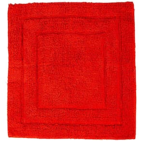 Tapete De Banheiro Algodão Quadrado Vizapi Assam 60x60cm Living Coral