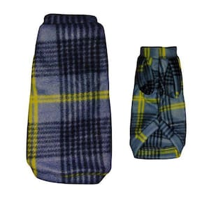 Roupa De Frio Para Cachorro - Cinza Xadrez Eg