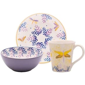 Conjunto Lanche 3 Peças Oxford Unni Lusco-fusco