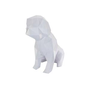 Shitzu Sentado Low Poly Geométrico Decoração 3D