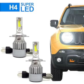 Par Lâmpadas H4 Farol Alto Baixo Chevrolet Corsa Classic 2007 2008 2009 2010 2011 Super Led C6 6000k 7200 Lumens Branco Frio Efeito Xenon