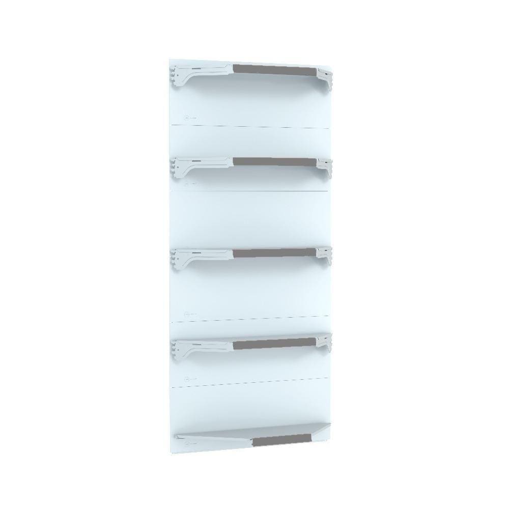 Kit 5 Bandejas Para Gondola Canto 202 Fit 40/60 Branco Pe Cz