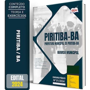 Apostila Prefeitura De Piritiba Ba 2024 - Guarda Municipal