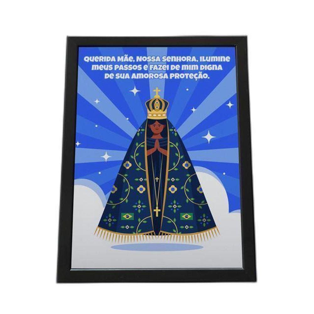 Quadro Com Moldura Frase Nossa Senhora Aparecida