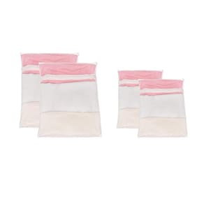 Kit Conjunto 4 Sacos Para Lavar Roupas Papa Bolinhas Maquina de Lavar 2M 2G Ordene Branco