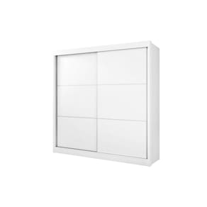 Guarda Roupa Casal 2 Portas 6 Gavetas Cancun Cinamomo Branco   - D` Doro Móveis
