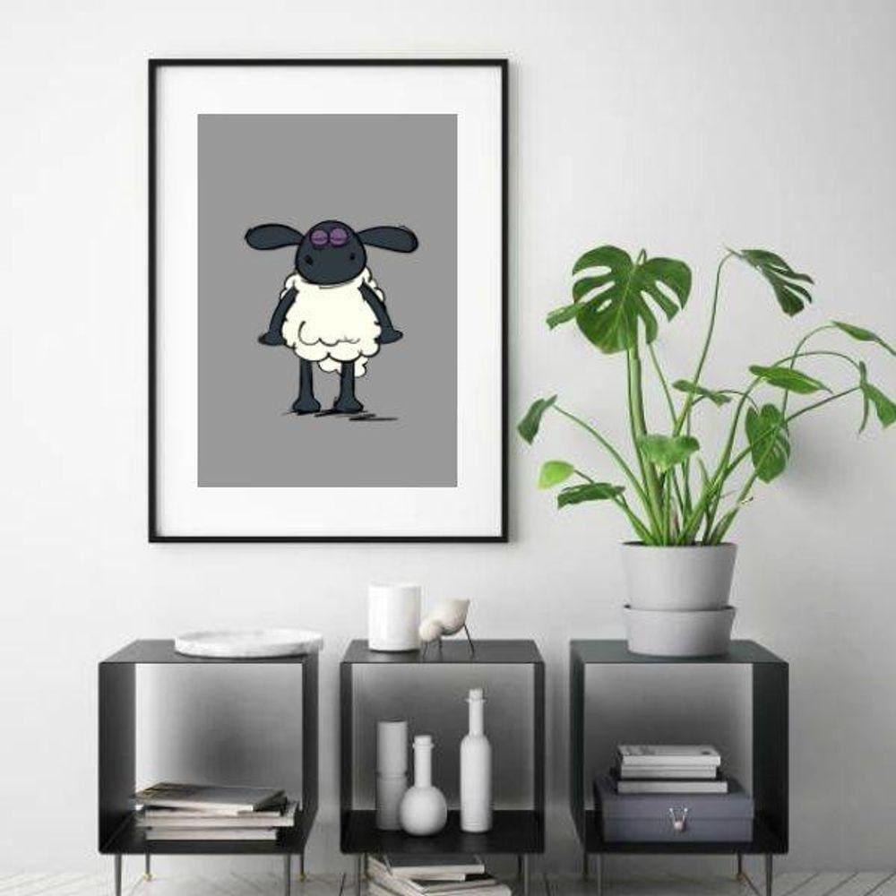 Quadro Ovelhinha Chaun Carneiro - 60X48Cm