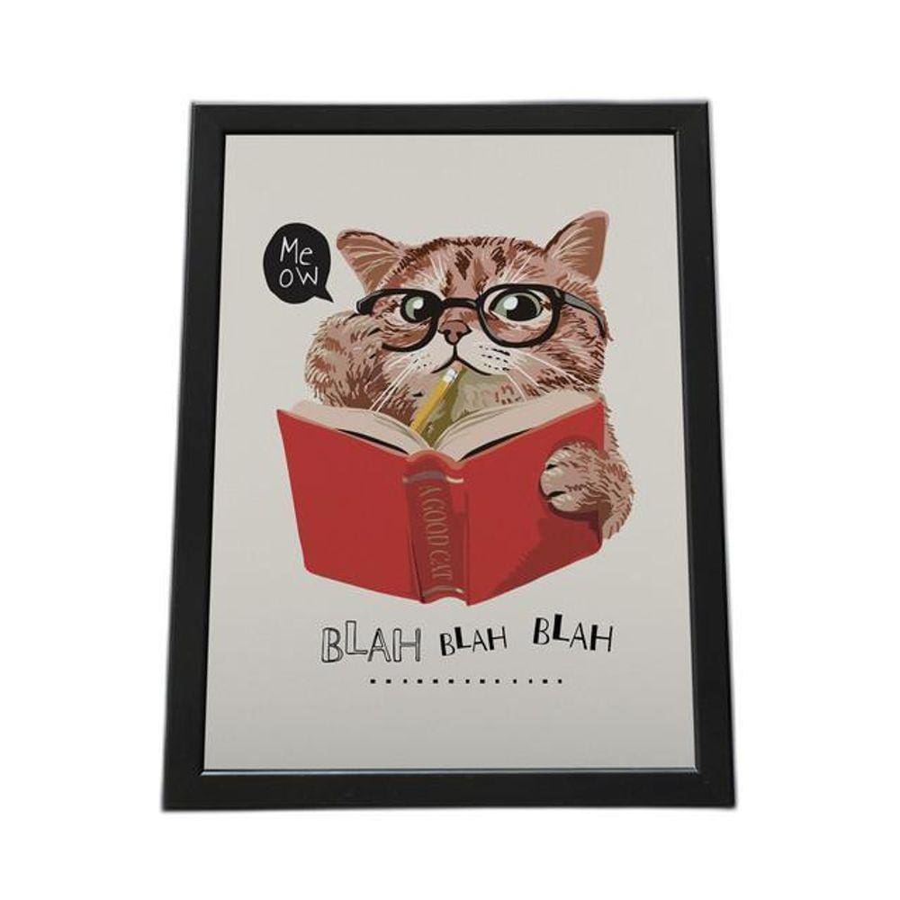 Quadro Com Moldura Blah Blah Blah