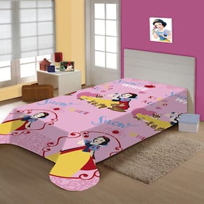 Manta Microfibra Soft Branca de Neve Fun Solteiro Jolitex