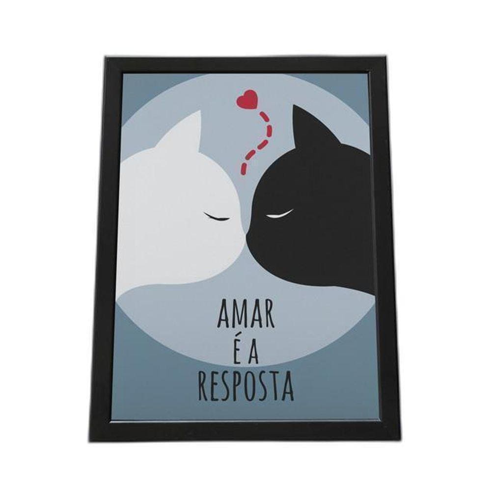 Quadro Com Moldura Amar É A Resposta