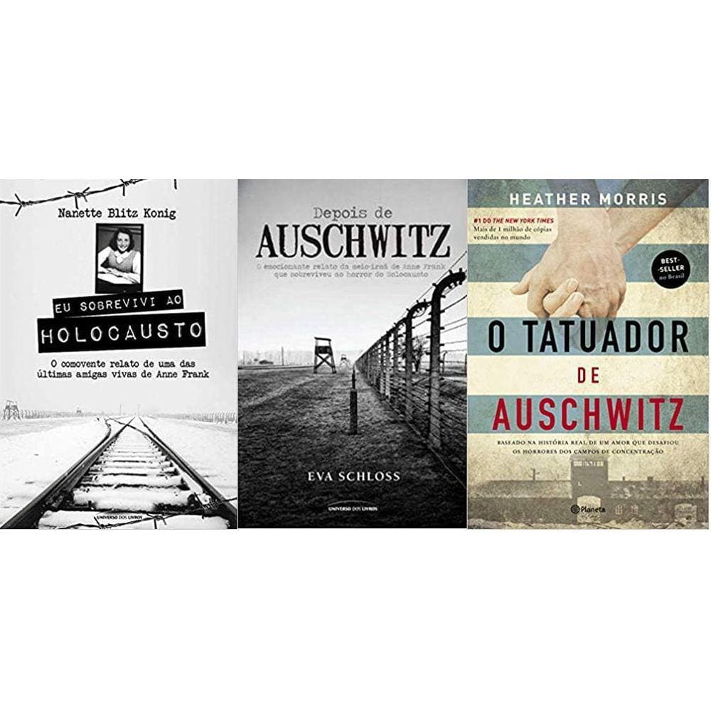 Kit 3 Livros Eu Sobrevivi Ao Holocausto + Depois Auschwitz +