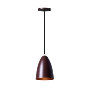 Lustre Pendente Bala Alumínio P Marrom 16cm