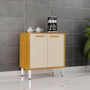 Balcão para Cozinha 2 Portas Isis Cinamomo/Off White