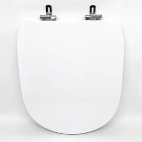 Assento Sanitário Poliéster para Louça Life/vogue Plus celite/deca Super Luxo Cromado Branco