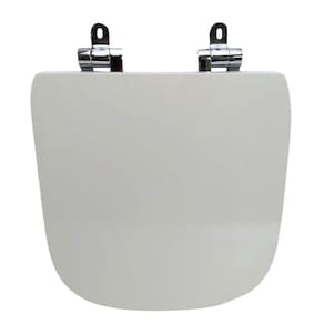 Assento Sanitário Poliéster para Louça Debba Square/classic roca Slow Close Cromado Branco