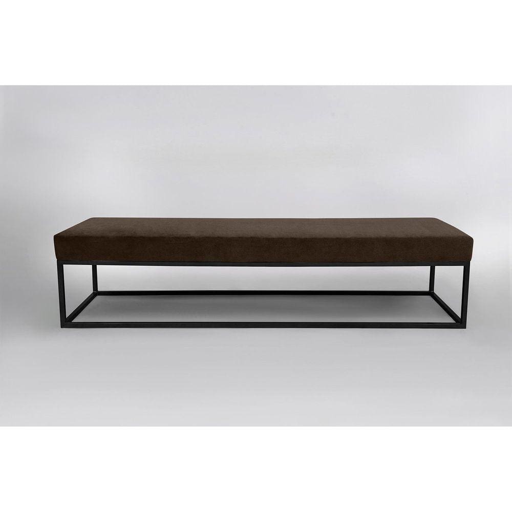 Puff para Sala de Estar Giulia 160 Cm Marrom/Preto