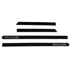 Jogo De Friso Lateral Pintado Preto Safira Hilux