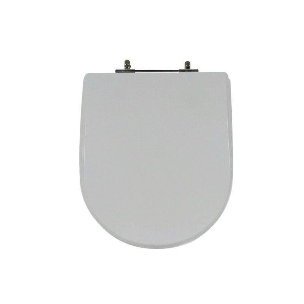 Assento Sanitário Poliéster para Louça Riviera/smart celite Aço Cinza Prata