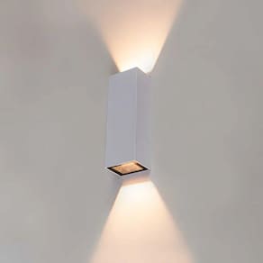 Arandela Quadra l4,2cm c3,2cm a12cm 2xled Integrado 2,5 W 3000k 150lm Ip65 Branco