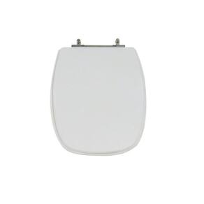 Assento Sanitário Poliéster para Louça Amarilis/primula fiori Aço Branco