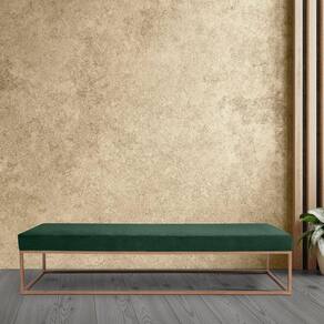 Puff para Sala de Estar Giulia 160 Cm Verde/Dourado