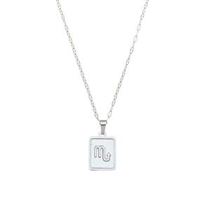Colar Signo Madrepérola Corrente -Aço - Escorpiao