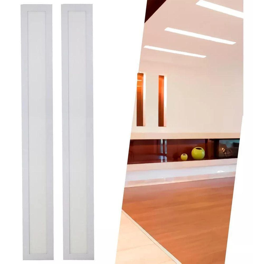 Kit 2 Painéis Led Clg15X120A 40W 6000K 15X120Cm Embutir