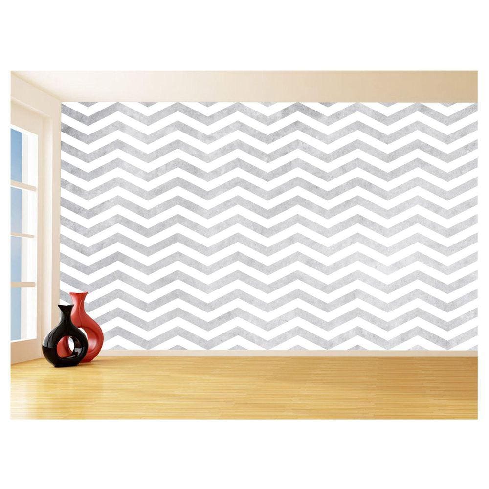 Papel De Parede 3D Sala Chevron Zig Zag Listras 3,5M Zig121