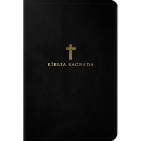 Biblia Sagrada Acf, Couro Soft, Preta, Letra Grande, Leitura Perfeita