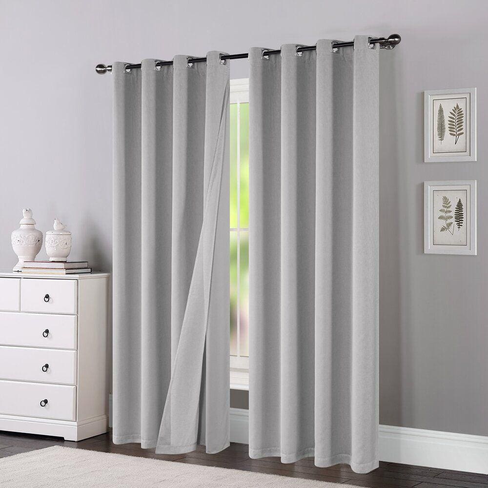 Cortina de Tecido Voil Semi Blackout Boston 2,60x2,30m Pemogo