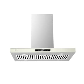 Coifa e Depurador de Ilha EOS 90cm Maxxi Air Digital Touch Tipo T em Inox EPCO90ITD 220V