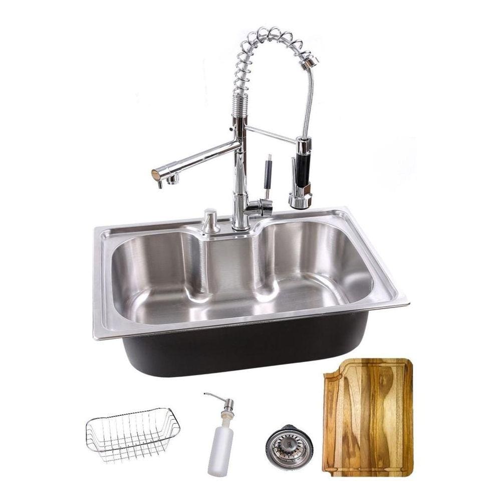 Kit Cuba Cozinha Gourmet Inox + Torneira Monocomando + Tábua