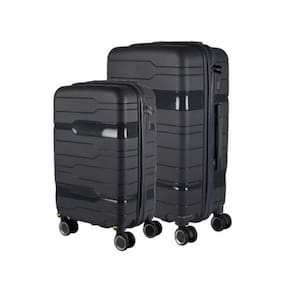 Conjunto Mala 23Kg + 10Kg Polipropileno Inquebrável Grafite