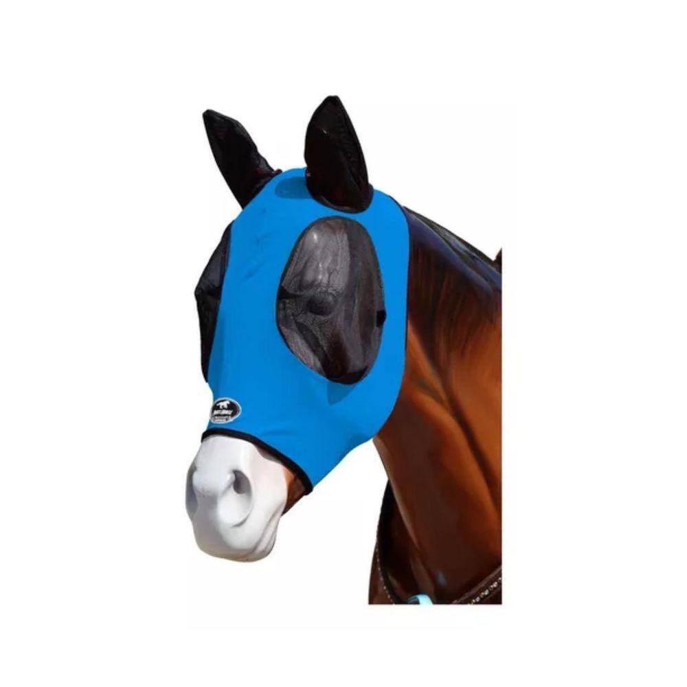 Máscara De Proteção Contra Moscas Para Cavalos - Azul