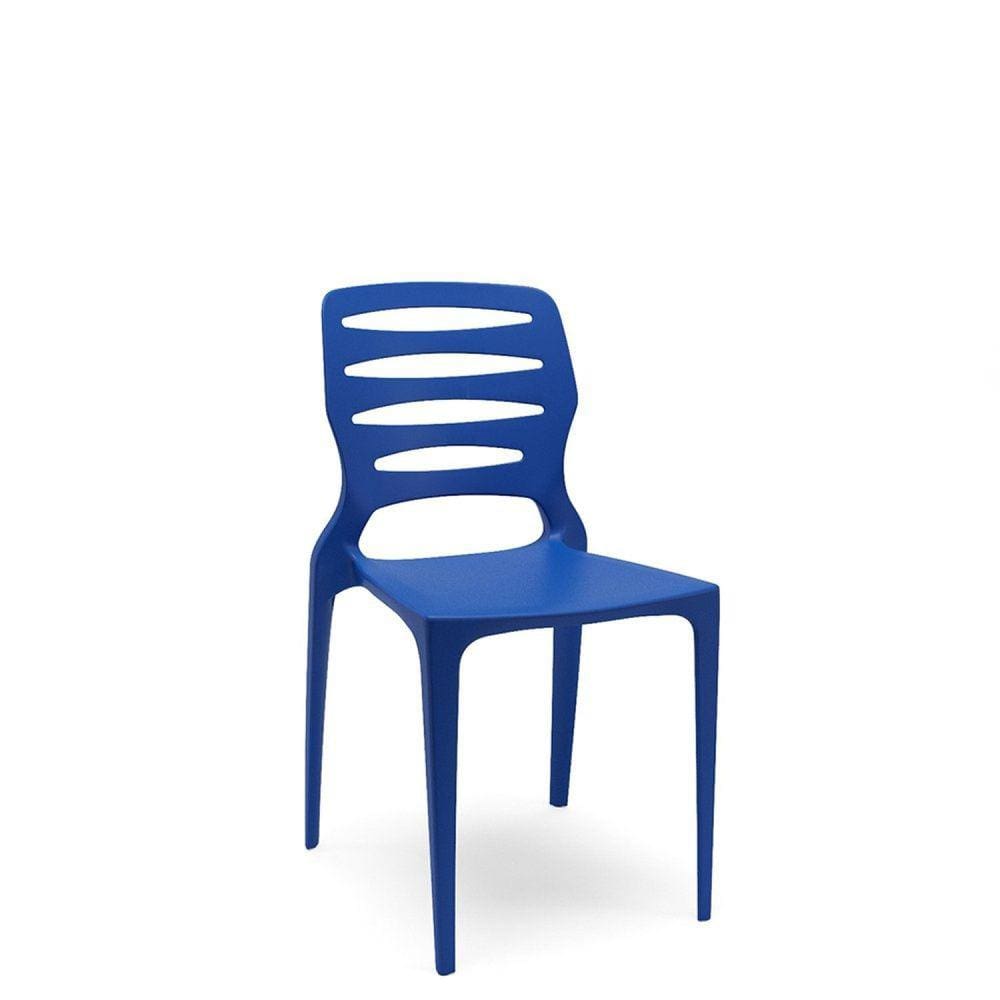Kit com 4 Cadeiras para Sala de Jantar Ville Azul